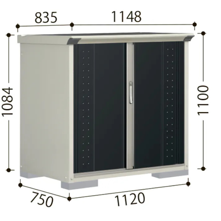 田窪工業所 タクボ物置 グランプレステージ ジャンプ GP-137AF 全面棚タイプ 扉カラー:ディープブルー