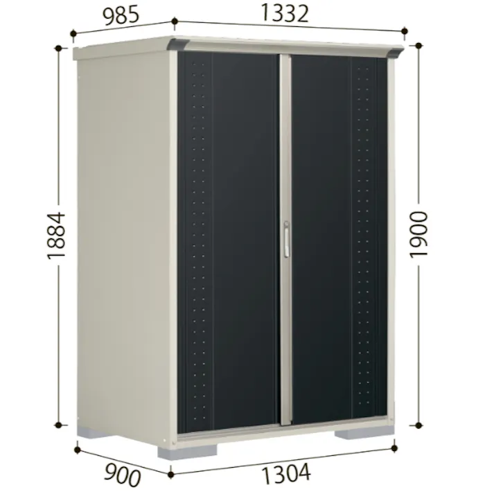 田窪工業所 タクボ物置 グランプレステージ ジャンプ GP-156BT たて置きタイプ(ネット棚) 扉カラー:ムーンホワイト