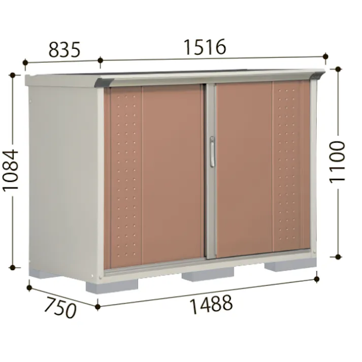 田窪工業所 タクボ物置 グランプレステージ ジャンプ GP-175CF 全面棚タイプ 扉カラー:ナイトブラック