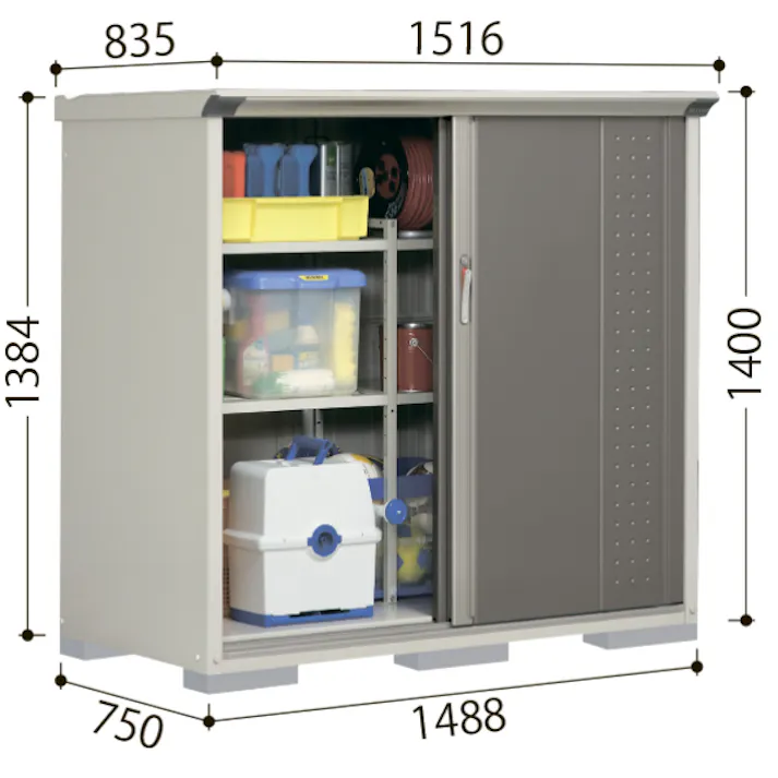 田窪工業所 タクボ物置 グランプレステージ ジャンプ GP-175BT たて置きタイプ(ネット棚) 扉カラー:ムーンホワイト