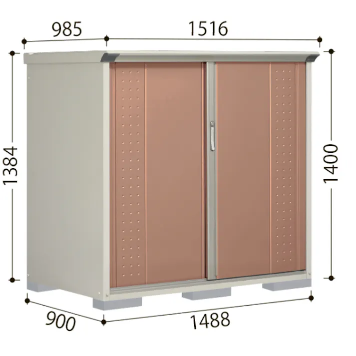 田窪工業所 タクボ物置 グランプレステージ ジャンプ GP-176CT たて置きタイプ(ネット棚) 扉カラー:トロピカルオレンジ