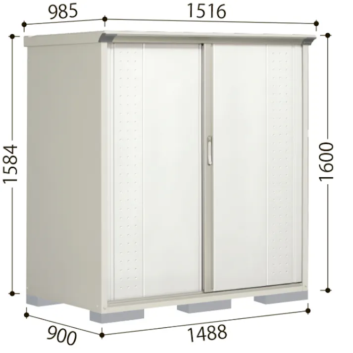 田窪工業所 タクボ物置 グランプレステージ ジャンプ GP-176BF 全面棚タイプ 扉カラー:シルクホワイト