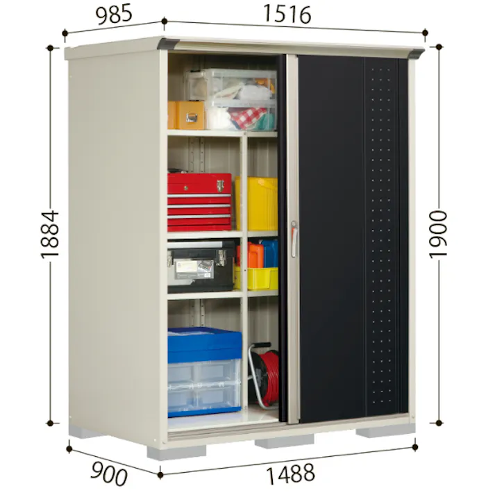田窪工業所 タクボ物置 グランプレステージ ジャンプ GP-176AF 全面棚タイプ 扉カラー:ディープブルー
