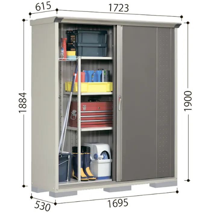 田窪工業所 タクボ物置 グランプレステージ ジャンプ GP-177BF 全面棚タイプ 扉カラー:ディープブルー