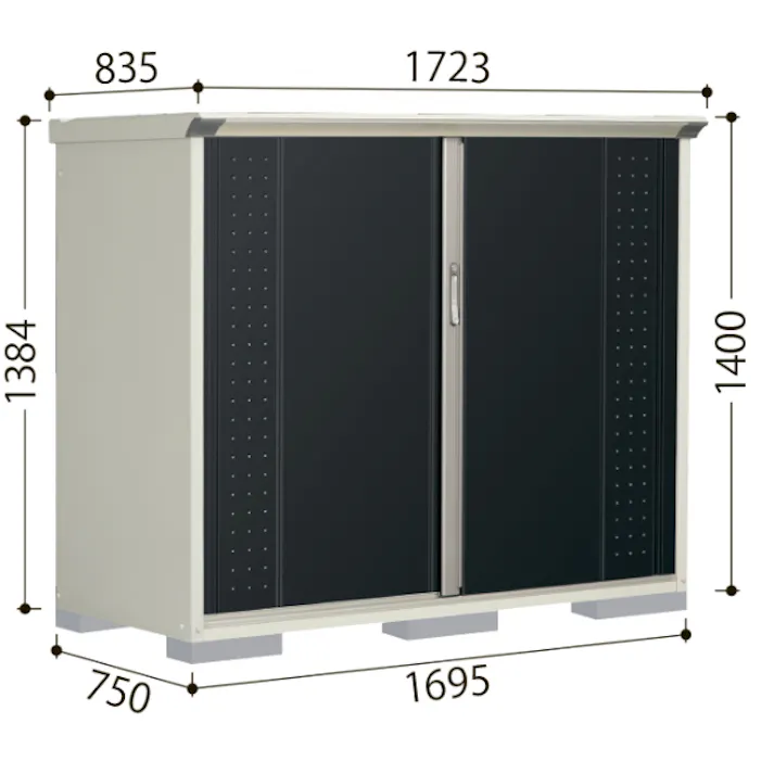 田窪工業所 タクボ物置 グランプレステージ ジャンプ GP-195CF 全面棚タイプ 扉カラー:シルクホワイト