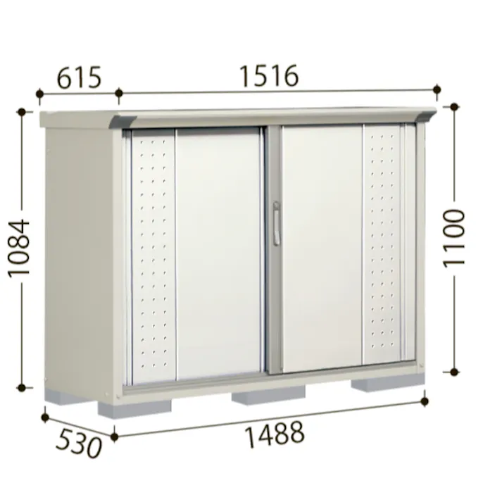 田窪工業所 タクボ物置 グランプレステージ ジャンプ GP-157HF 全面棚タイプ 扉カラー:ディープブルー