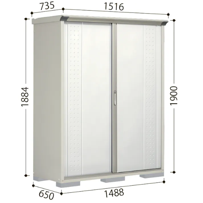 田窪工業所 タクボ物置 グランプレステージ ジャンプ GP-159AF 全面棚タイプ 扉カラー:トロピカルオレンジ