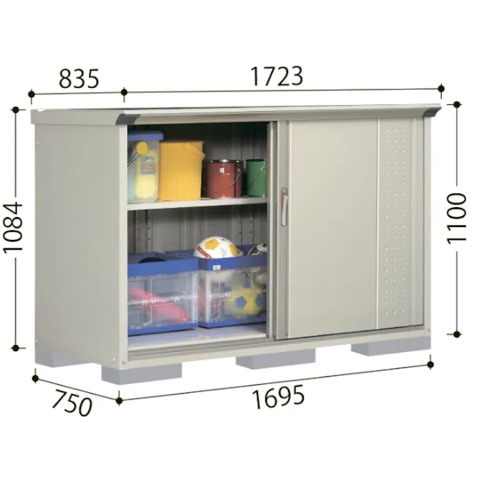 田窪工業所 タクボ物置 グランプレステージ ジャンプ GP-196BF 全面棚タイプ 扉カラー:ムーンホワイト