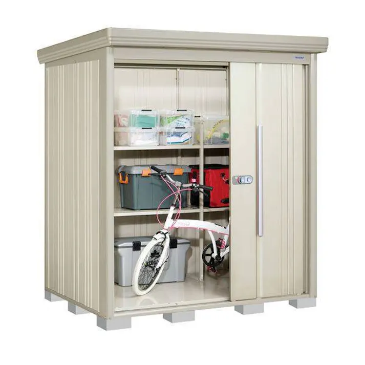 田窪工業所 タクボ物置 Mr.ストックマン ダンディ 背面棚タイプ ND-Z1814 一般型 結露減少屋根 扉カラー:ムーンホワイト