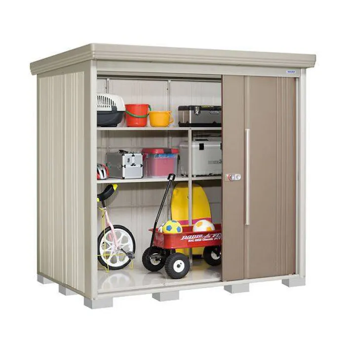 田窪工業所 タクボ物置 Mr.ストックマン ダンディ 背面棚タイプ ND-Z2214 一般型 結露減少屋根 扉カラー:カーボンブラウン