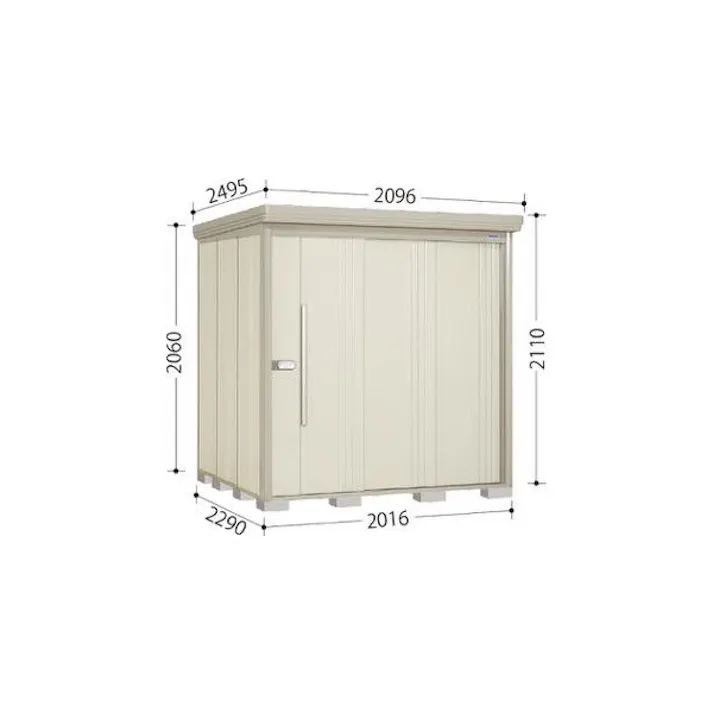 田窪工業所 タクボ物置 Mr.ストックマン ダンディ 側面棚タイプ ND-S2022Y 多雪型 標準屋根 扉カラー:カーボンブラウン