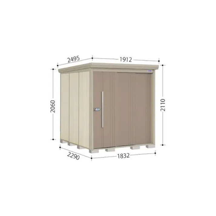 田窪工業所 タクボ物置 Mr.ストックマン ダンディ 側面棚タイプ ND-Z1822Y 一般型 結露減少屋根 扉カラー:ナイトブラック