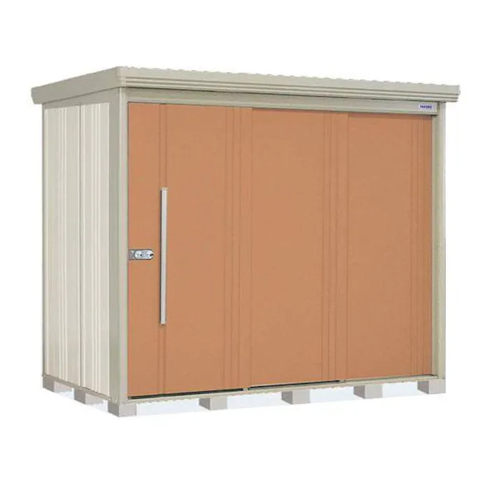 田窪工業所 タクボ物置 Mr.ストックマン ダンディ 背面棚タイプ ND-2514 一般型 標準屋根 扉カラー:トロピカルオレンジ