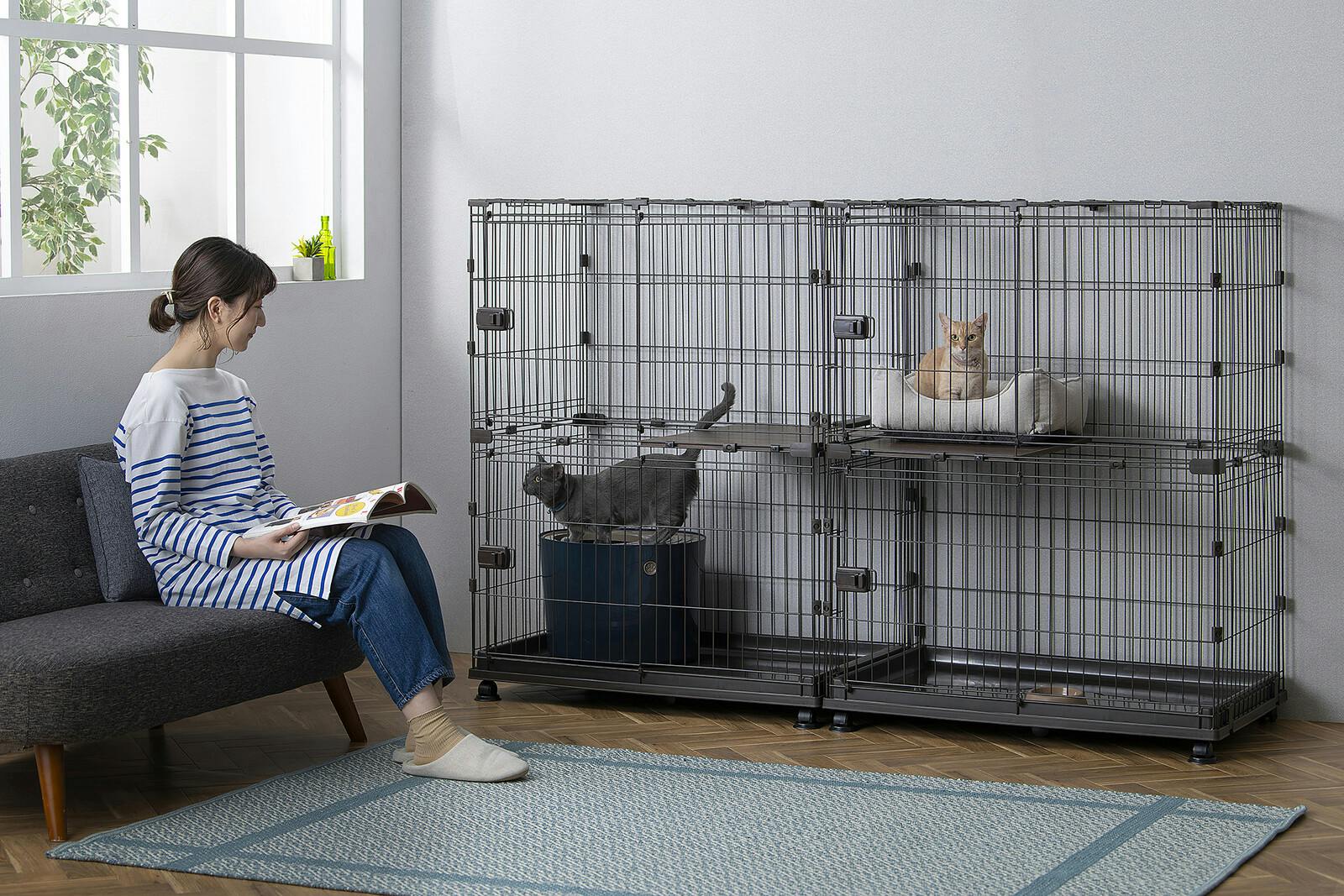 ケージ　コンビネーションサークル P-CS-932V ウォールナット　送料無料 Amazon | コンビネーションサークル P-CS-932V 本体 | アイリス