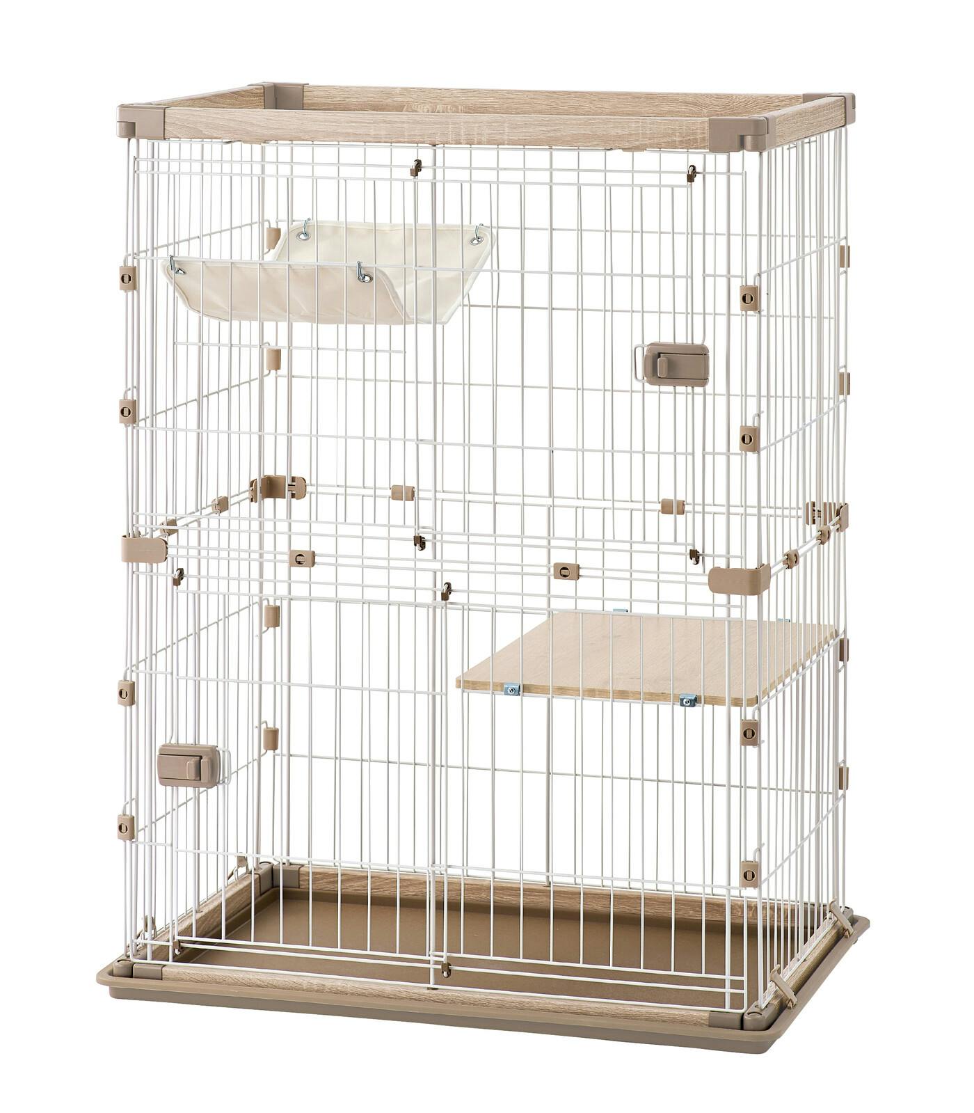 ウッディ キャット ケージ 2段 猫 ねこ ゲージ 柵 ペット用品 /PWCR-962V(アッシュグレーライトナチュラル) #4967576632959 ペットサークル・ケージ ウッディ キャット ケージ 2段 猫 ねこ ゲージ 柵 ペット用品 /PWCR-962V(アッシュグレーライトナチュラル) #4967576632959 ペットサークル・ケージ