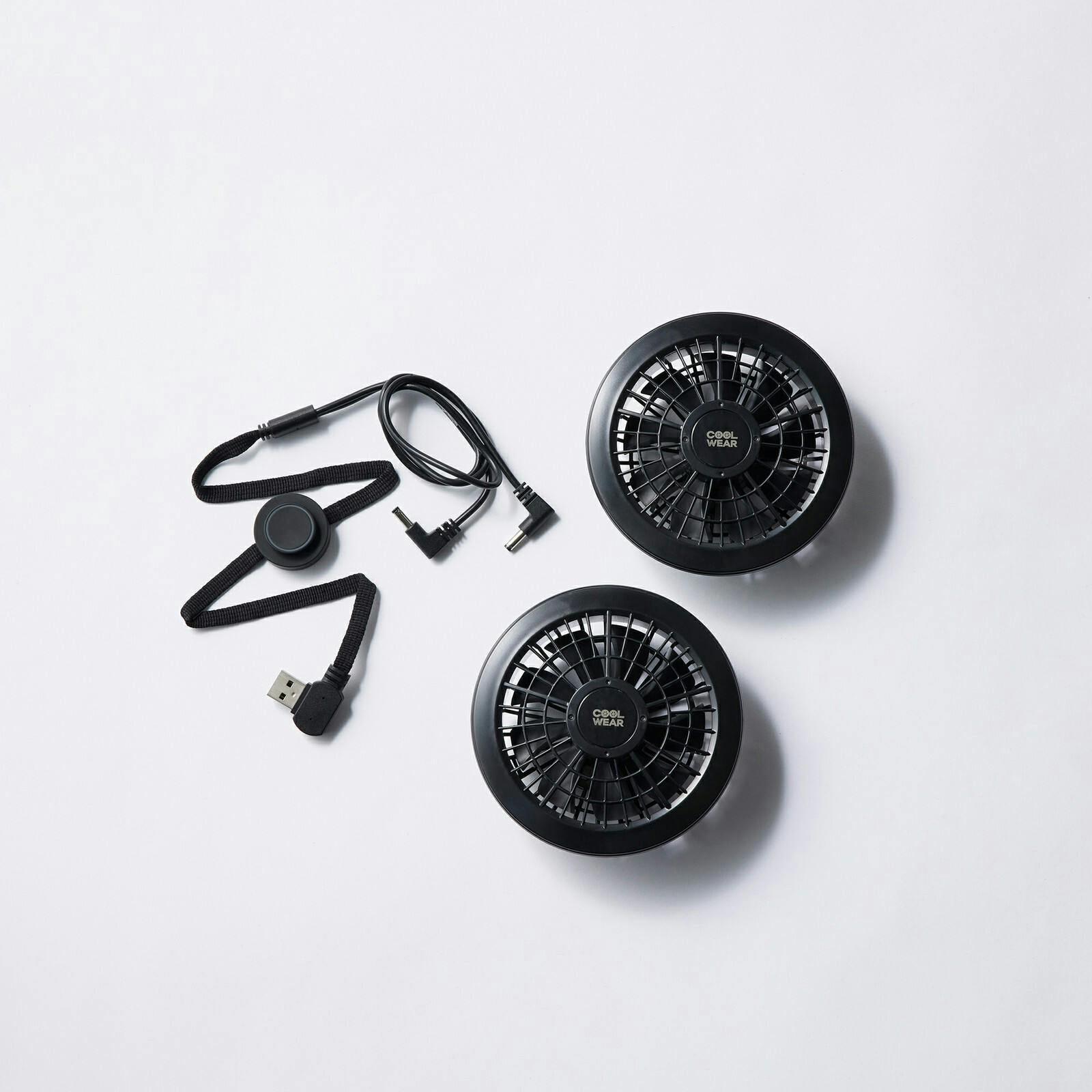 クールベスト Mサイズ ファン付き モバイルバッテリー付属】 クールウェア ベストM（ネイビー） ファン