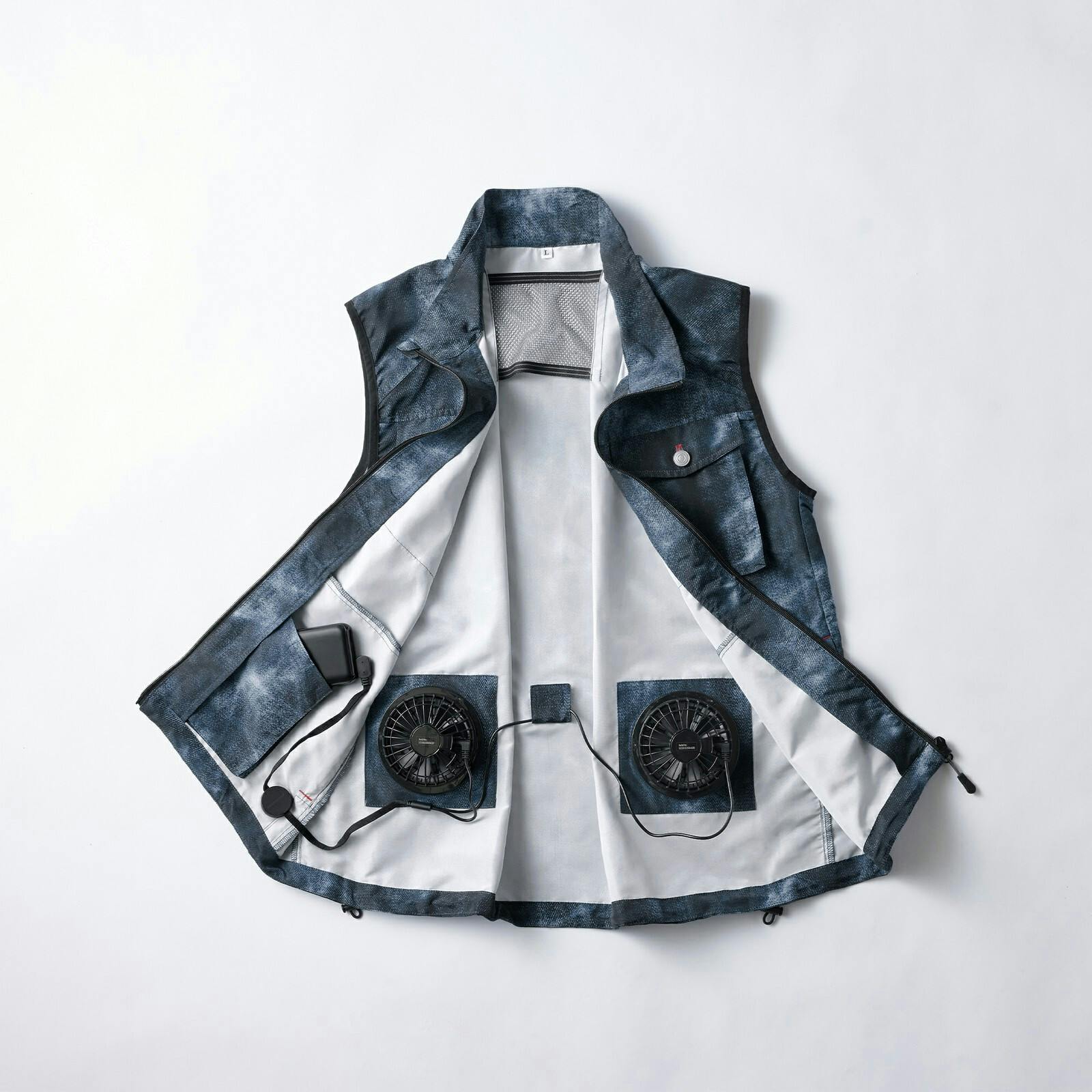 ファン付きクールベスト グレー Amazon.co.jp: [快適生活] 電動ファン付きクールベスト (グレーL