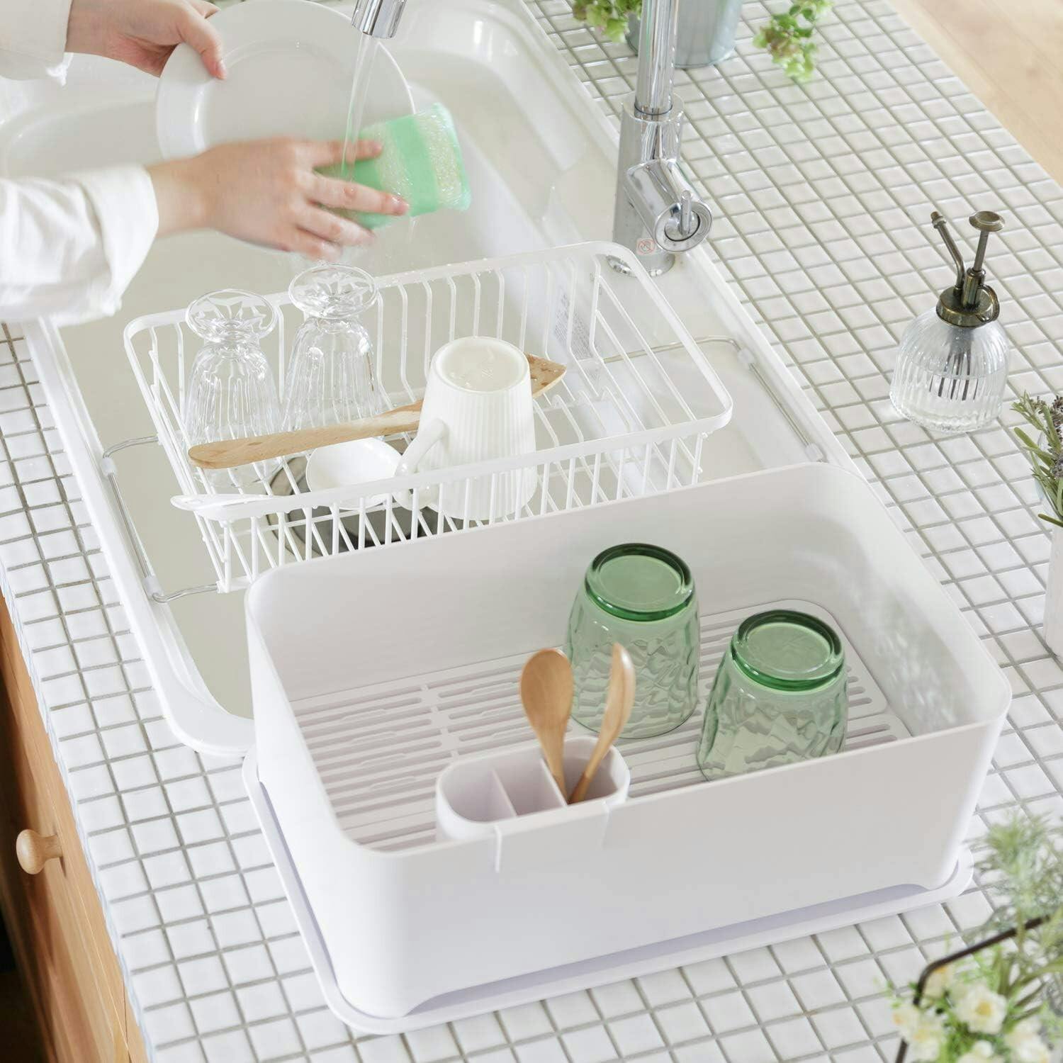 日本製】余白コンパクトにまとまる 水切りセット ピュアホワイト