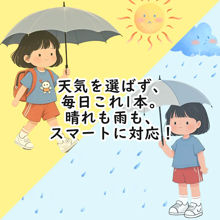 傘 子供 女の子 男の子 日傘 超軽量 コンパクト 折りたたみ傘 幼稚園 保育園 小学生 安全 無地 UVカット100% 完全遮光 遮熱 ワンタッチ キッズ 子ども 耐風 スモークグレー×オフホワイト