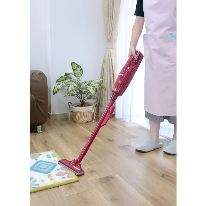 マキタ Makita 掃除機 日本製 コードレスクリーナー 充電式 軽量ボディ(レッド)Li-ion 10.8V 2.0Ah バッテリ内蔵式モデル 充電器付 #0088381753197 flife