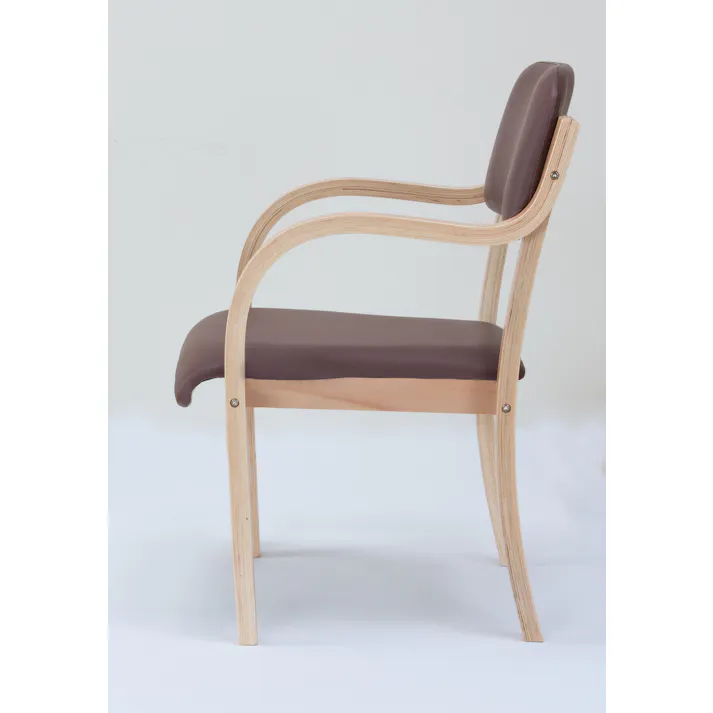立ち座りサポートチェア 1脚 【ダークブラウン】 肘掛け付き椅子 休憩スペース 福祉施設 立ち上がる際の負担を緩和 疲れにくい 介護 イス お客様組立 【送料込み】 #4589978098210 flife