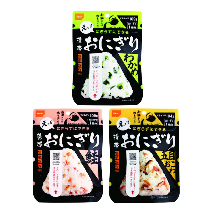 5年 保存携帯 おにぎり 3種 12袋 セット 各4袋 #4589978822587 flife