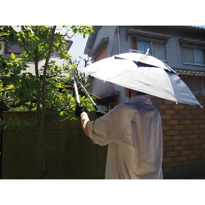 【お得な2本セット】かぶる傘 熱中症対策 日よけ 頭につける 日傘 UVカット 農作業 ガーデニング #a28257 flife