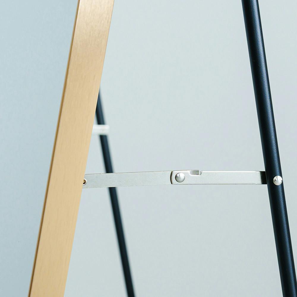 スタンドミラールーミー(スクエア) [ゴールド]】幅50.5×奥2.9～39×高さ