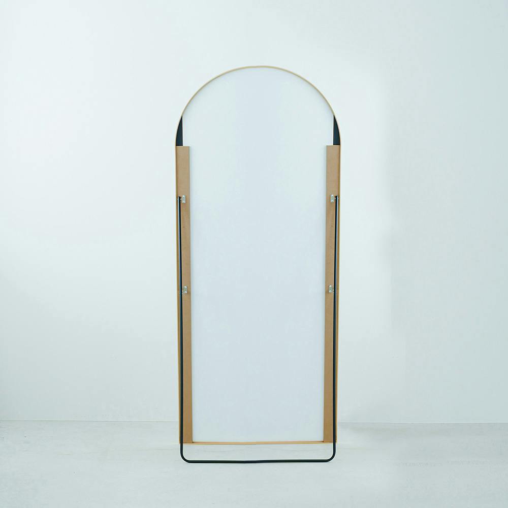 スタンドミラールーミー(アーチ) [ゴールド]】幅60.5×奥2.9～37