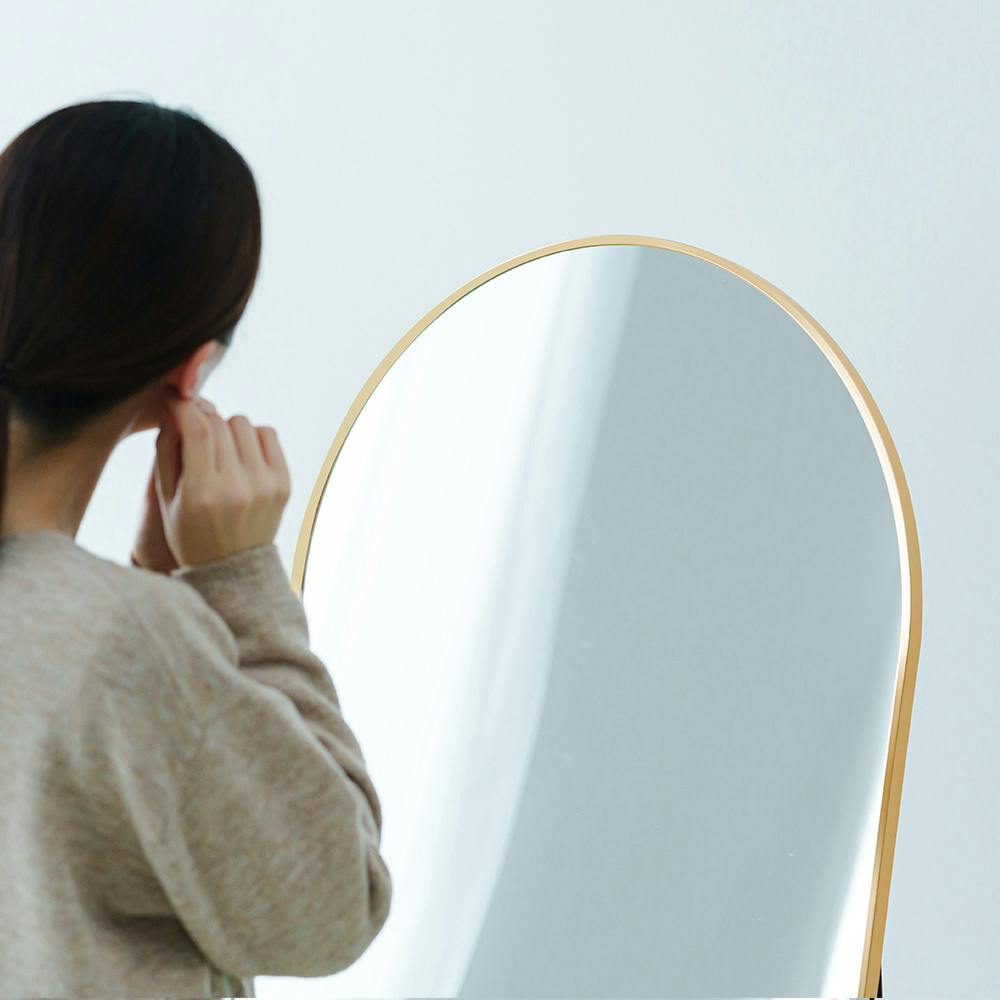 ARCH　ジャンボスタンドミラー　シャンパンゴールド ARCH ジャンボスタンドミラー シャンパンゴールド アルミ