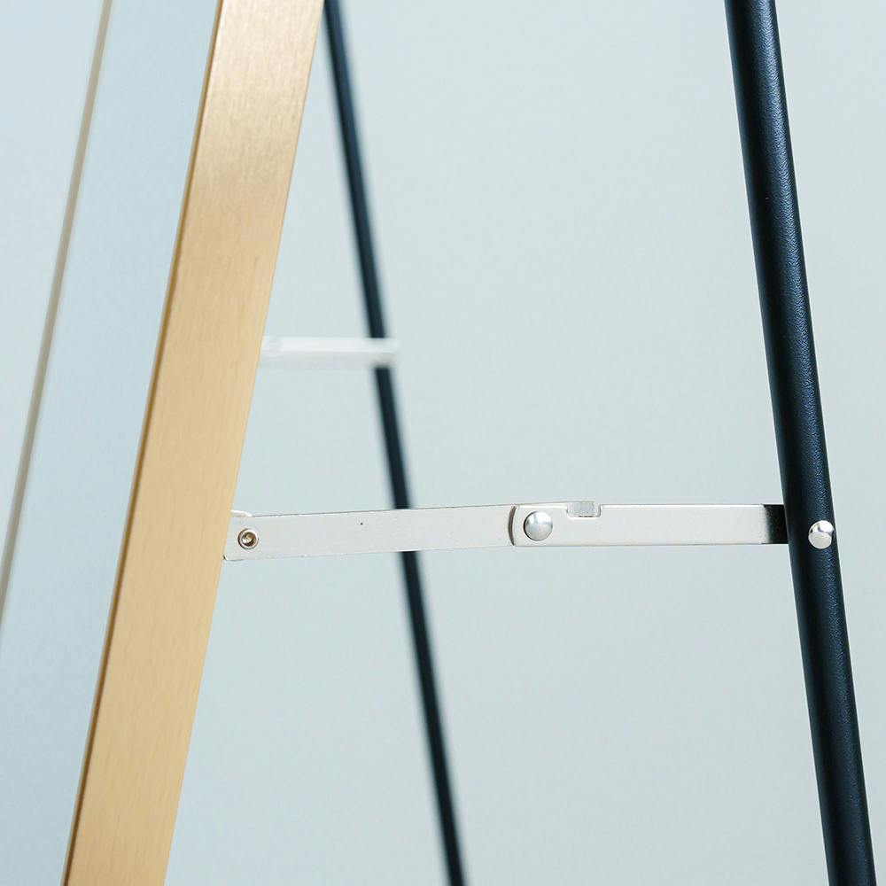 スタンドミラールーミー(アーチ) [ゴールド]】幅60.5×奥2.9～37