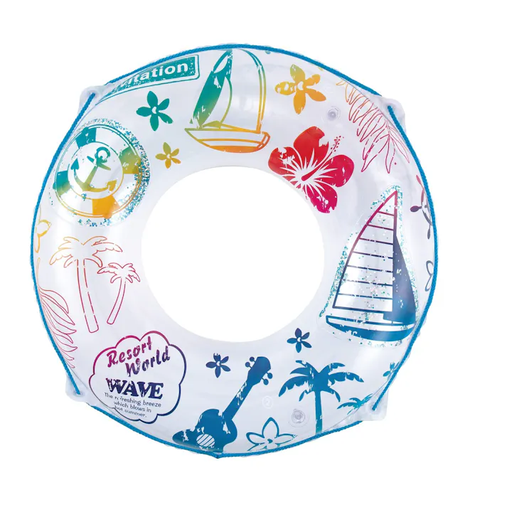 浮輪90cm レインボーリゾート 【高校生~大人向け】 ラメ入り 映え レインボーサマー うきわ #4904922819510 trosoku