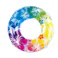 浮輪100cm クリアレインボーハイビスカス 【大人推奨】 うきわ #4904922820622 trosoku