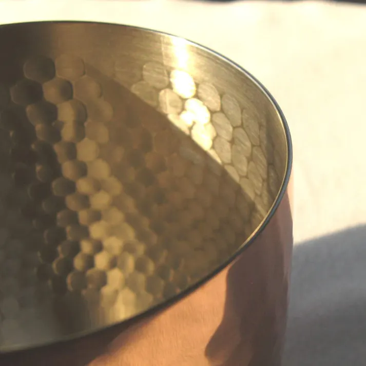 燕三条 純銅 ダルマ ロックグラス 340ml