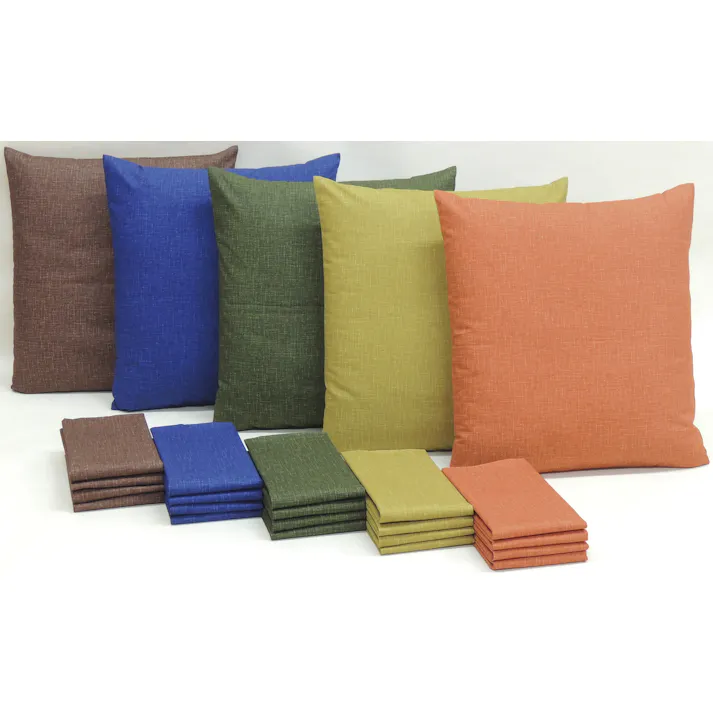 日本製 綿つむぎ調 座布団カバー 5枚組 (カラー:藍) 銘仙判サイズ 55×59cm ※カバーのみ#4544899110793 flife