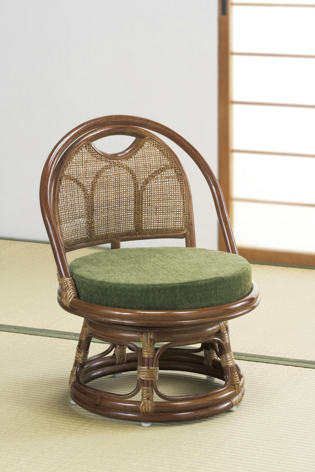 天然籐 籐製 回転チェア ダイニングチェア 天然籐回転チェア