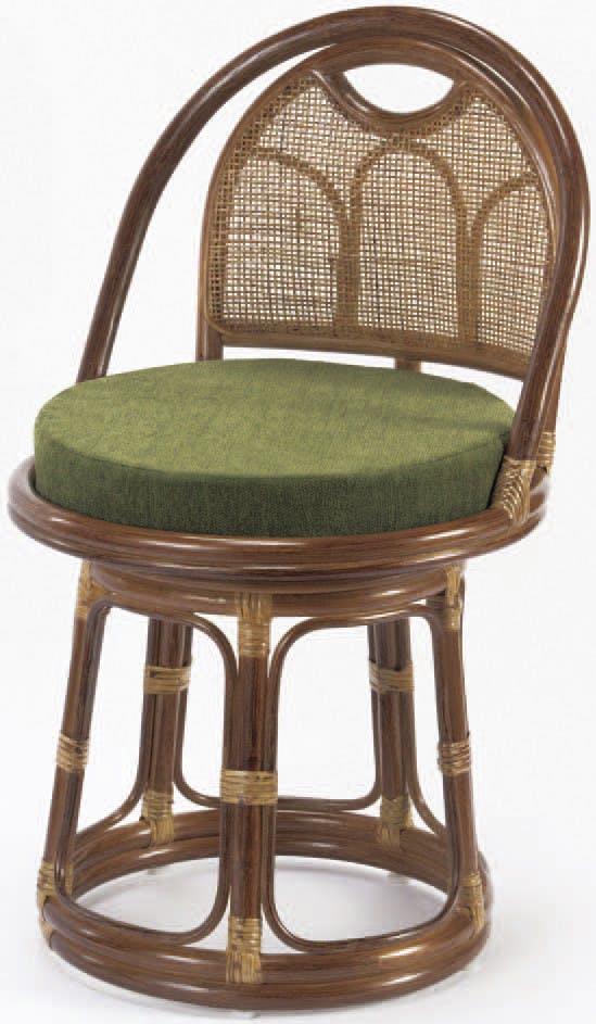 天然籐 籐製 回転チェア ダイニングチェア ハイタイプ