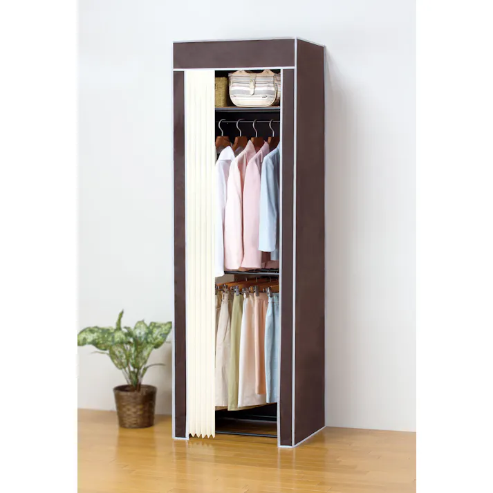 選べるカバー付きクローゼットハンガー 60幅 2段掛 #4589978096896 flife