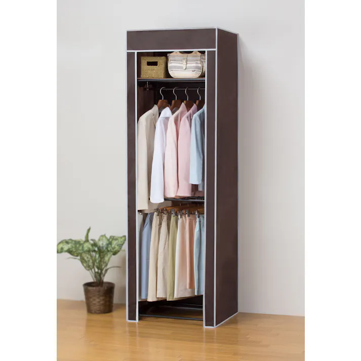 選べるカバー付きクローゼットハンガー 60幅 2段掛 #4589978096896 flife