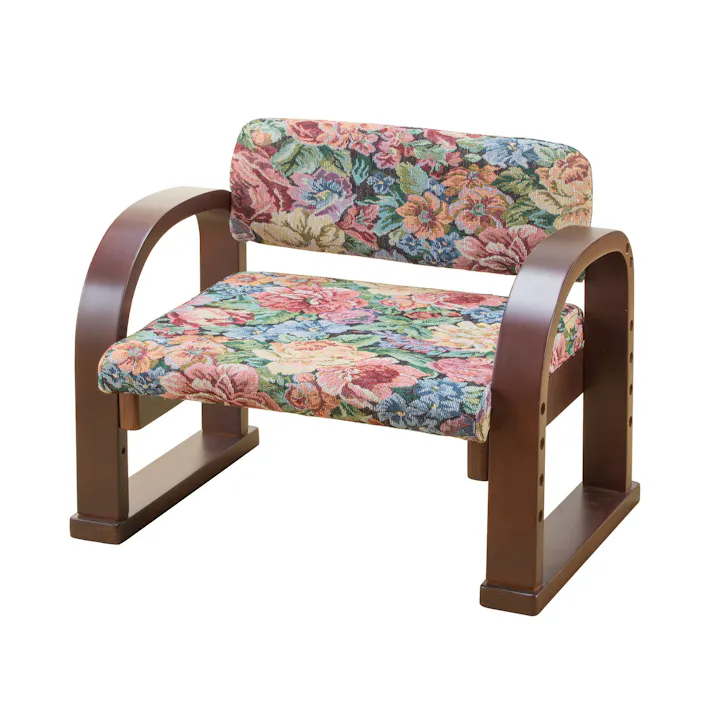 天然木立ち座り楽ちん座椅子 日本製 1脚 ゴブラン #4589978098272 flife