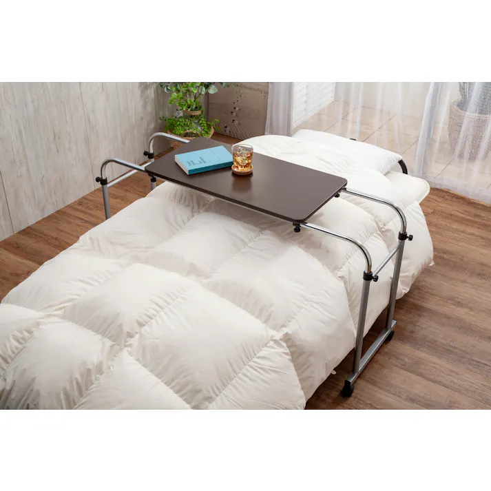 伸縮式フリーテーブル ダークブラウン #4589978098999 flife