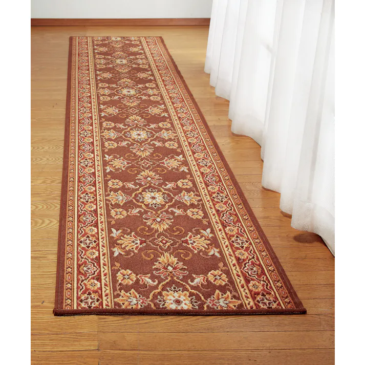 ベルギー製 廊下 敷カーペット 78×240cm レッド #4589978808734 flife