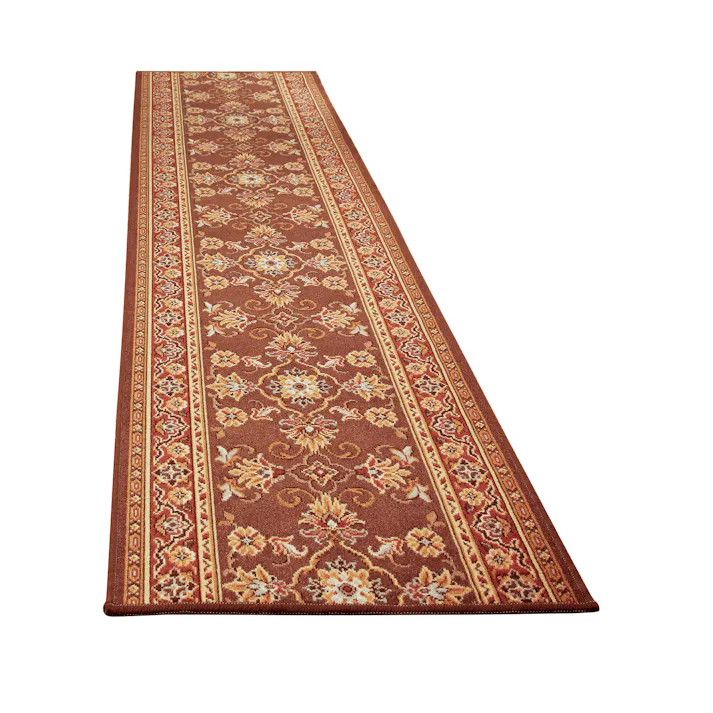 ベルギー製 廊下 敷カーペット 78×440cm レッド #4589978808796 flife