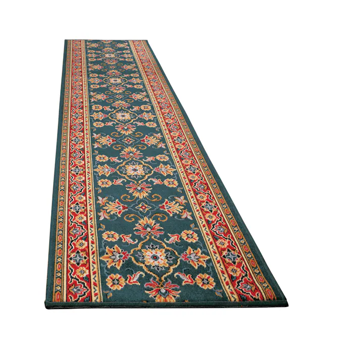 ベルギー製 廊下 敷カーペット 78×540cm レッド #4589978808826 flife