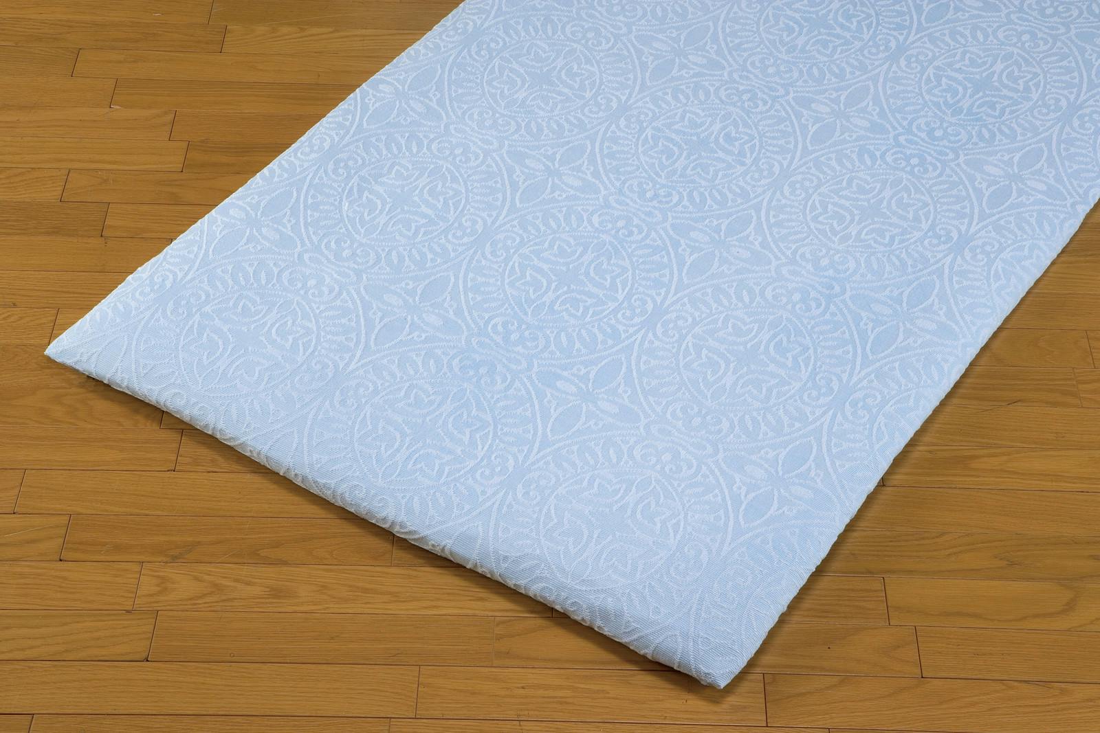 日本製 今治産 ジャカード織 タオルシーツ ブルー シングル