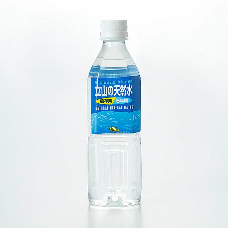 5年保存 立山の天然水 500ml×24本 ＃4951627000026 flife | 防災・避難