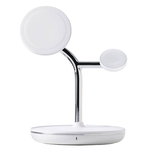 3in1ワイヤレス充電スタンドwith MagSafe(15W+5W+AppleWatch) ホワイト 充電器・チャージャー 3in1ワイヤレス充電スタンドwith MagSafe(15W+5W+AppleWatch) ホワイト 充電器・チャージャー