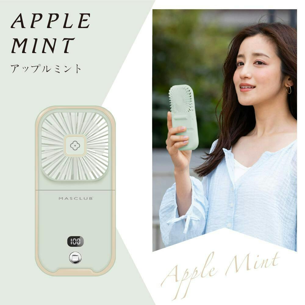 首かけ ハンディファン 充電 モバイルバッテリー 3000mAh ホワイト 首かけ扇風機 モバイルバッテリー機能付きハンディファン