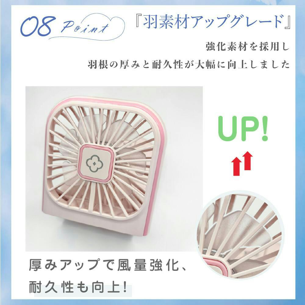 首かけ扇風機 モバイルバッテリー機能付きハンディファン モバイル充電