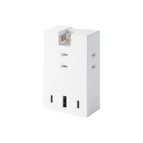 電源タップ USB直挿シ (コンセント 3口 Type-C×2 USB-A×1) コンパクト 雷ガード ホコリ防止シャッター ホワイト 電源ケーブル・延長コード 電源タップ USB直挿シ (コンセント 3口 Type-C×2 USB-A×1) コンパクト 雷ガード ホコリ防止シャッター ホワイト 電源ケーブル・延長コード
